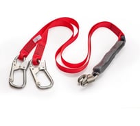 Двуплечий строп из полиамидной ленты с амортизатором и карабином МОЛОТ Строп  Ада 2К1 и Кбс