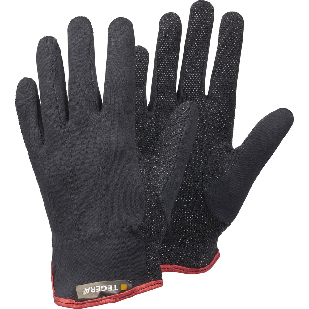 Текстильные перчатки TEGERA, хлопок, точки из поливинилхлорида, размер ...