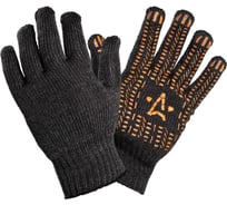 Утепленные акриловые перчатки с ПВХ покрытием Airline черный графит ADWG016