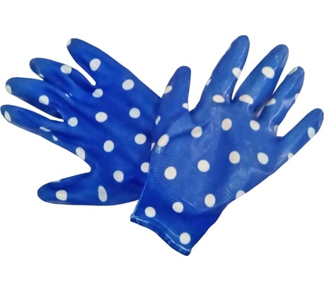 Садовые перчатки СПЕЦ Garden Flowers полиэстер, с прозрачным нитриловым покрытием, р. L/9 GF-PN-06L