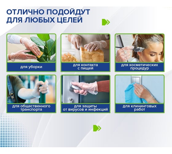 Одноразовые эластомерные перчатки LAIMA ТПЭ, прозрачные, неопудренные, размер M, 50 пар 607898