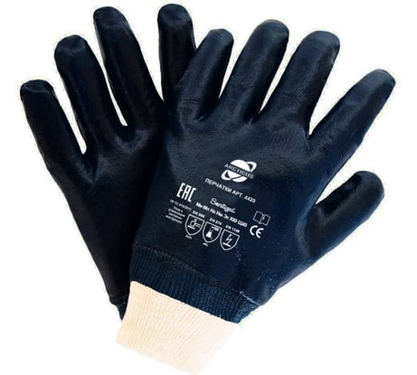 Трикотажные перчатки с нитриловым 3-х слойным полным покрытием ARCTICUS р. 11 4420-111