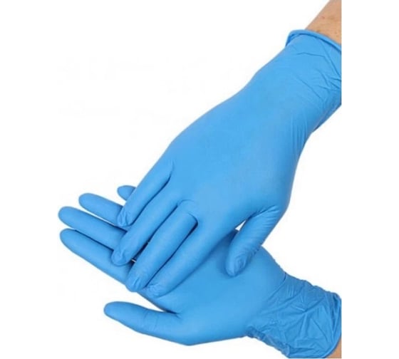 Нитриловые перчатки CONNECT BLUE NITRILE 100 шт., р. M CТ0000004126