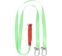 Двойной строп Факел аАд+Кс лента с амортизатором, 2 монтажных карабина, 1 соединительный карабин, 1.5м 87472756