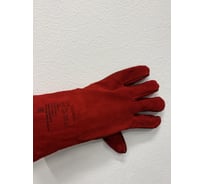 Спилковые краги GreenPack 60 шт, красные TF-WL07