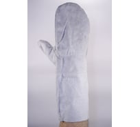 Спилковые двупалые краги Факел серые, без подклада 87477646