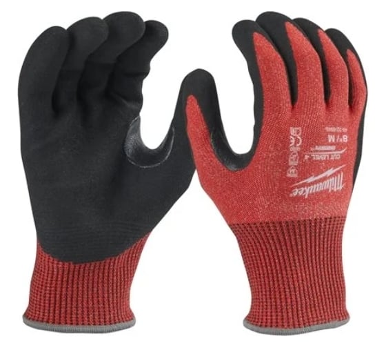 Перчатки Milwaukee с уровнем сопротивления порезам 4, размер M/8 4932479912 1