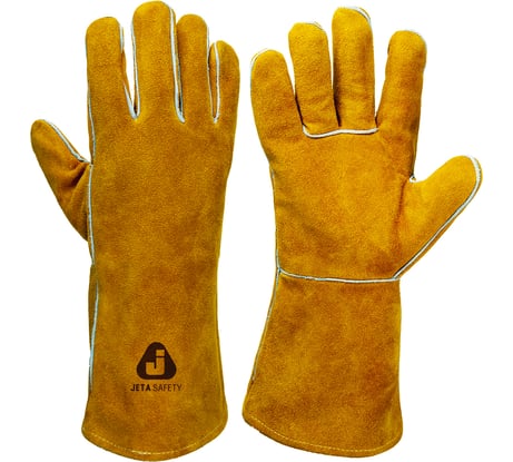 Краги сварщика с подкладкой Jeta Safety двойной кевларовый шов JWK301-10/XL 6 пар JWK301-XL/УПАК