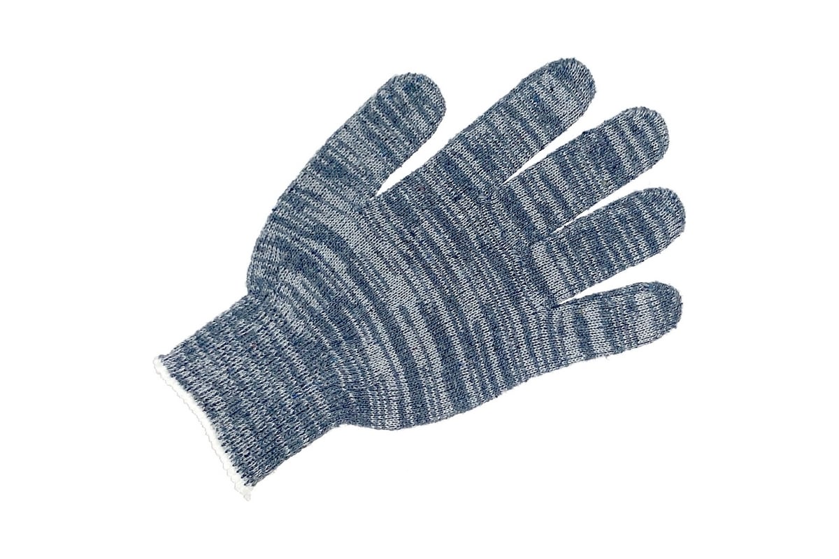 Трикотажные перчатки с ПВХ ПРОМПЕРЧАТКИ 6 нитей, 10 класс, серые, 10 ...