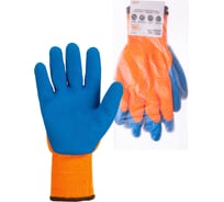 Перчатки плотной вязки TDM ELECTRIC акрил с латексным покрытием, оранжевый, 9 размер, 1 пара, серия "Рельеф" SQ1016-0218