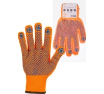 Перчатки плотной вязки TDM ELECTRIC акрил с ПВХ, оранжевые, 9 размер, 1 пара, серия "Точка" SQ1016-0217