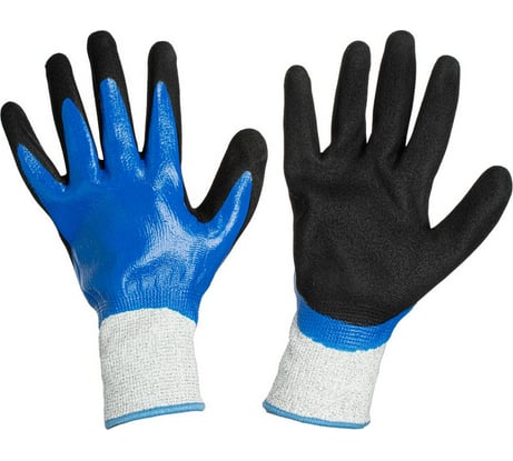 Перчатки Хорнет для защиты от порезов с нитрильным покрытием ООО Комус 13 класс, размер XL 1146125