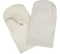 Рабочие рукавицы ООО Комус хлопок, с ПВХ наладонником, белые, плотность 240 г/кв.м, 10 пар 1193941