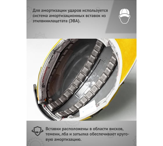 Защитная каскетка Ампаро Легионер желтая 126911