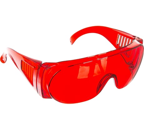 Очки защитные красные с боковой вентиляцией "STANDARD" STAYER 11045