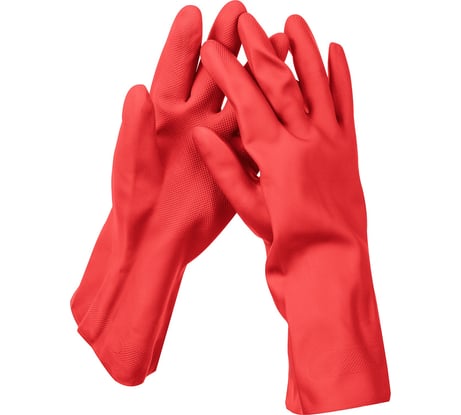 Перчатки латексные рифлёные (размер L) "МАСТЕР" ЗУБР 11250-L