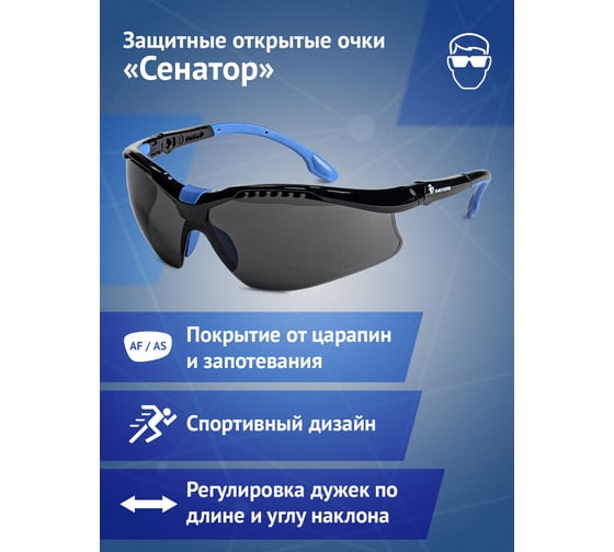 Открытые очки Ампаро Сенатор, затемненные линзы, AS-AF 1111