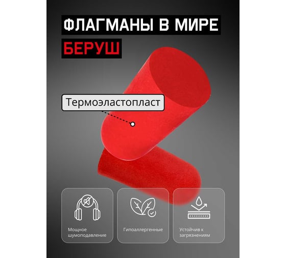 Противошумные беруши для диспенсера Jeta Safety 37дб, 500 пар JEM20-bag500