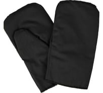 Рабочие хлопковые утепленные рукавицы ООО Комус черные, плотность 240 г/кв.м, 5 пар 1193947