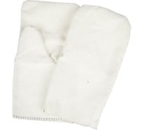 Рабочие хлопковые рукавицы с хлопковым наладонником ООО Комус белые, плотность 240 г/кв.м, 10 пар 1193938