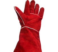 Спилковые пятипалые меховые краги Профессионал 35см 550272