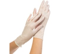 Одноразовые перчатки ООО Комус DeMAX латексные, неопудренные, белые, р. L, 50 пар 1386335