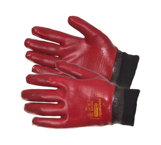 Перчатки с покрытием Optima PVC RUBY (размер 10) Elementa PC-101-10 1