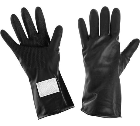 Перчатки ООО Комус КЩС латексные, тип 1, черные, р. 10, XL, К50Щ50 1082728