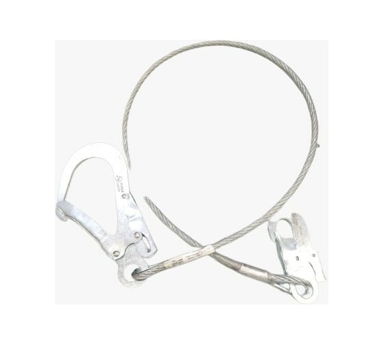Стальной одинарный строп Alandr Safety стальные карабины, 1.5 м ZSS155.1,5