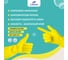 Латексные перчатки с хлопковым напылением Luscan желтые, р. 8/M 833924 14