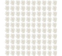 Трикотажные перчатки КОРДЛЕНД хлопок, 4-х нитка, белые, 500 пар, 10-й класс, M, 30-35 гр, без покрытия PER-00027.500