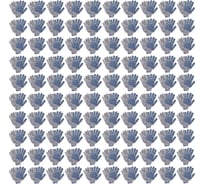 Трикотажные перчатки КОРДЛЕНД хлопок, 4-х нитка, серые, 100 пар, 10-й класс, M, 38-40 гр, ПВХ точка PER-00029.100