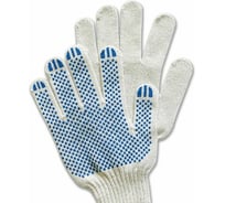 Перчатки R2R х/б 10 класс, 4 нити, с ПВХ, белые, 500 пар R2R 7010-0410