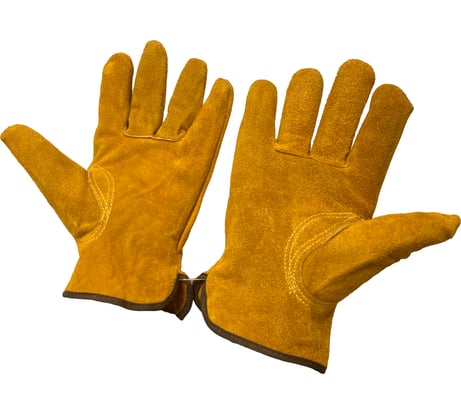 Спилковые укороченные краги Профессионал желтые, 25см 695803