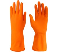 Резиновые перчатки для уборки VETTA оранжевые, р. XL 447-035