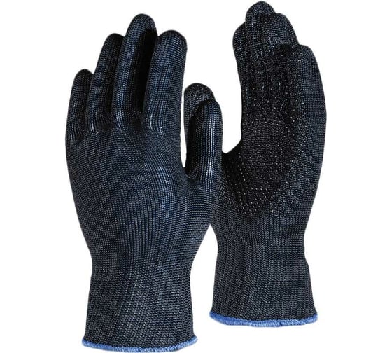 Перчатки Manipula Specialist АРАМАКС ФЛЕКС ГРИП KVG-47, Kevlar филамент, точка ПВХ, оверлок, черный Пер 662/10