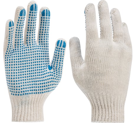 Трикотажные перчатки с пвх точкой Без бренда 7 класс вязки 677745