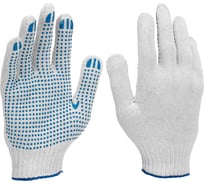 Трикотажные усиленные перчатки с пвх точкой Без бренда 7 класс вязки 677725