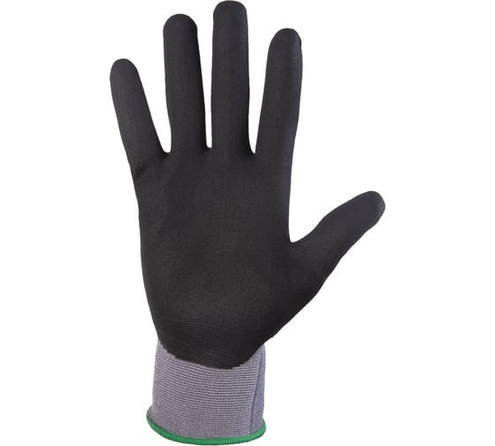 Перчатки из полиэфирной пряжи с микронитриловым покрытием Jeta Safety jn031, размер 7/s, серый/черный JN031-S