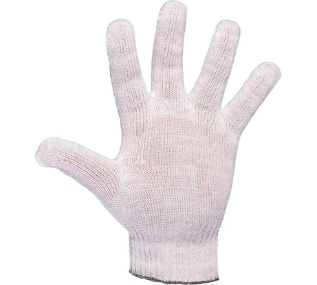 Перчатки Dollex х/б, без покрытия, 4 нити, 10 класс, р. XL, белые, 500 пар 500PN-4W