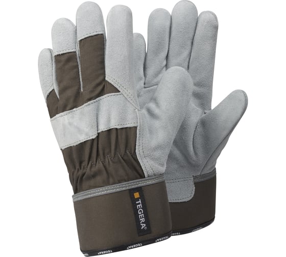 Перчатки TEGERA 51 на полуподкладке, кожа, хлопок, джерси, р. 9 51-9