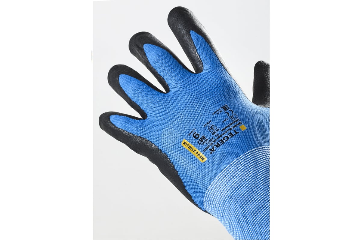 Перчатки TEGERA 887 нейлон, спандекс, нитриловая пена, обливка области ...