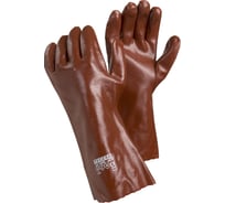 Противохимические перчатки TEGERA 10PG поливинилхлорид, простая обливка, хлопок, интерлок, маслобензостойкие, р. 11 10PG-11