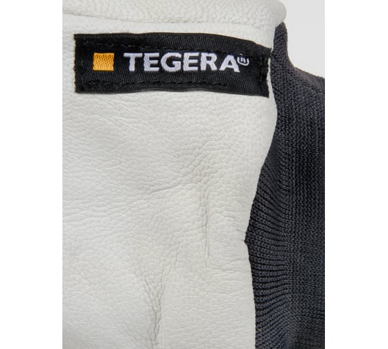 Перчатки TEGERA 10 на зимней подкладке, кожа, искусственный мех, водоотталкивающие, размер 11 10-11