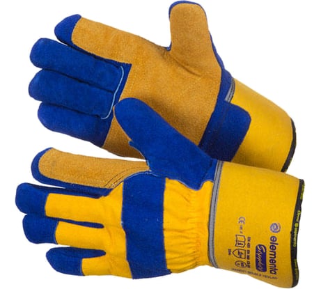 Перчатки EXPERT спилковые KEVLAR SAPPHIRE HANDY DOUBLE (р.10) ELEMENTA CS-208-10