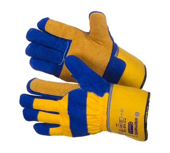 Перчатки EXPERT спилковые KEVLAR SAPPHIRE HANDY DOUBLE (р.10) ELEMENTA CS-208-10 1