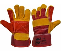 Комбинированные перчатки Arcticus из спилка КРС желтого, с х/б красной, р. 11, 12 пар 2300-1112