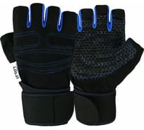 Перчатки без пальцев Ifrit FOBOS искусственная кожа/полиэстер, черный/синий, р.M Рук-603/1-M 4630086585939