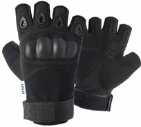 Тактические перчатки без пальцев Ifrit KRATOS замша/нейлон/пластик, черный, р.XXL Рук-602-XXL 4630086585816