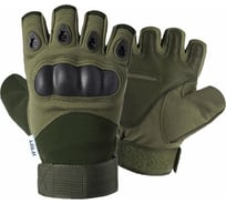 Перчатки тактические без пальцев Ifrit KRATOS замша/нейлон/пластик, хаки, р.XXL Рук-602/1-XXL 4630086585854